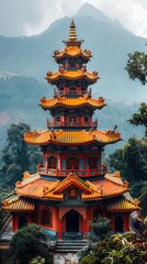 Obraz premium Learning about Nepalese culture and traditions Visit monasteries and cultural centers.