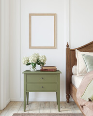 Modern bedroom interior. 3d render.