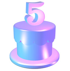 Glossy 3D cupcake featuring pastel-colored icing in soft blue, pink, and purple tones. The smooth, vibrant design gives a playful and delicious appearance. on transparent background, PNG