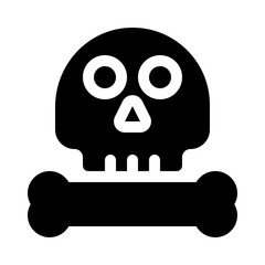 Skull glyph icon