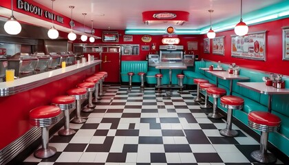Classic American Diner Nostalgia Retro Interior Design and Vibe
