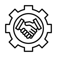 Strategic Alliance line icon