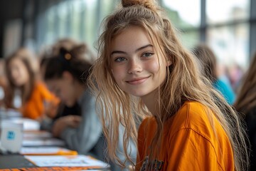 College Students Organizing a Vibrant Charity Event with Inclusive Community Building