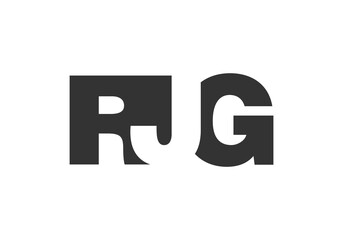 RJG logo design. Initial letter R J G bold font style for tech startups, consulting, corporate branding. Creative company name, headlines typography identity, trendy logotype.