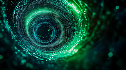 Neon Rings in a Futuristic Tunnel