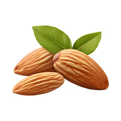 Natural almond oil isolated on transparent background