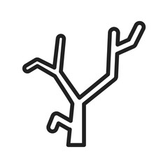 Bare Tree icon vector image. Suitable for mobile apps, web apps and print media.