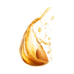 Almond Oil Culinary use isolated on transparent background
