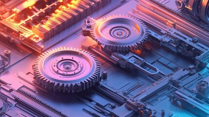 Interconnected Complexity: A Symphony of Gears and Pipes