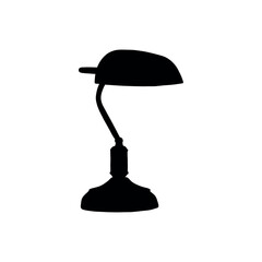 Silhouette of a Modern Desk Lamp