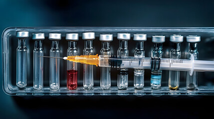 Medical syringes and vials display the crucial process of medication preparation in healthcare