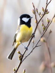 Fototapeta premium Yellow and Black Finch