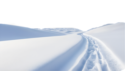 A minimalistic snowy landscape featuring smooth, untouched snowdrifts, evoking tranquility and winter serenity. Perfect for seasonal or nature-themed designs.
