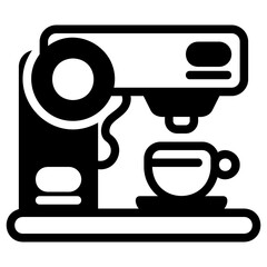 Coffee maker glyph icon