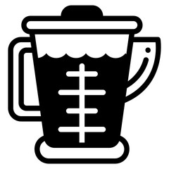 Measuring cup glyph icon