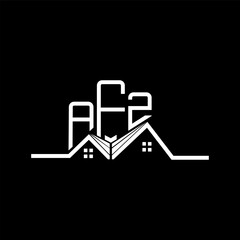 AFZ Real state logo design, AFZ simple and modern logo. AFZ luxurious alphabet design