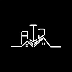 AIJ Real state logo design, AIJ simple and modern logo. AIJ luxurious alphabet design
