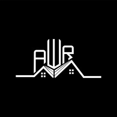 AWR Real state logo design, AWR simple and modern logo. AWR luxurious alphabet design