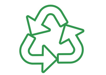 三角形の矢印　リサイクルのイメージの矢印