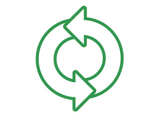 円形の矢印　リサイクルのイメージの矢印