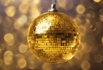 Obraz premium Yellow disco ball