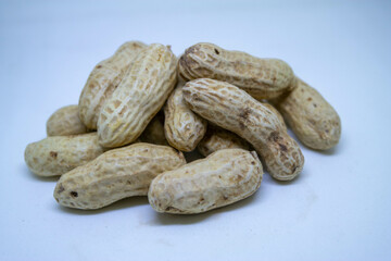 peanuts on a white background