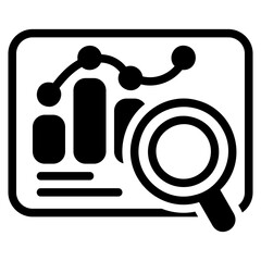 Analysis glyph icon