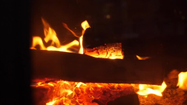 Feu de chemin&eacute;e