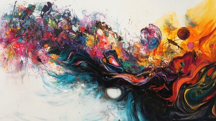 Fototapeta premium Emotionally Charged Fluid Movement in Abstract Space