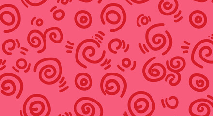 Vibrant Seamless Patterns with Bold Line Art on Colorful Backgrounds
