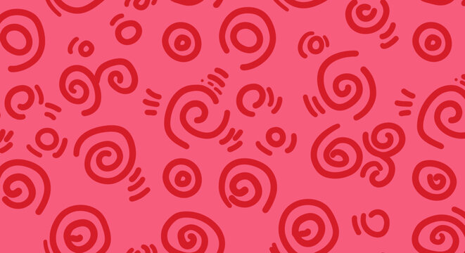 Vibrant Seamless Patterns with Bold Line Art on Colorful Backgrounds
