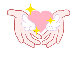 手のひら　ハート