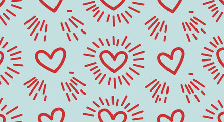 Vibrant Seamless Patterns with Bold Line Art on Colorful Backgrounds  © Jawada07