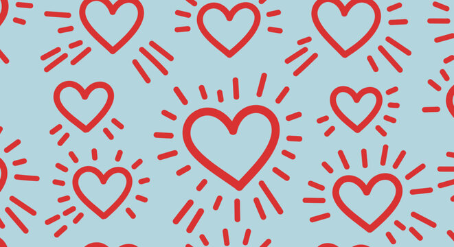 Vibrant Seamless Patterns with Bold Line Art on Colorful Backgrounds
