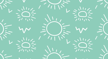 Vibrant Seamless Patterns with Bold Line Art on Colorful Backgrounds
