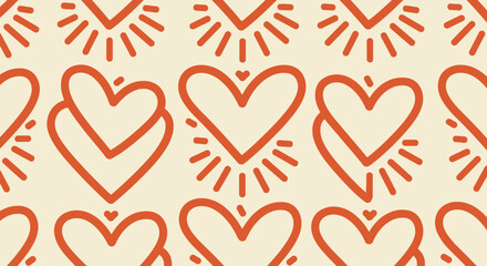 Vibrant Seamless Patterns with Bold Line Art on Colorful Backgrounds  © Jawada07