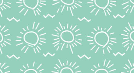 Vibrant Seamless Patterns with Bold Line Art on Colorful Backgrounds  © Jawada07