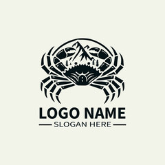 Alaska King Crab Logo Design, crab logo design, Seafood Logo, Ocean Logo, Arctic Logo, Seafood Restaurant Logo