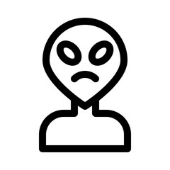 alien line icon
