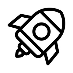 rocket line icon