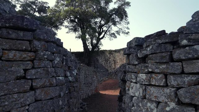 Inside view of Great Zimbabwe National Monument ruins