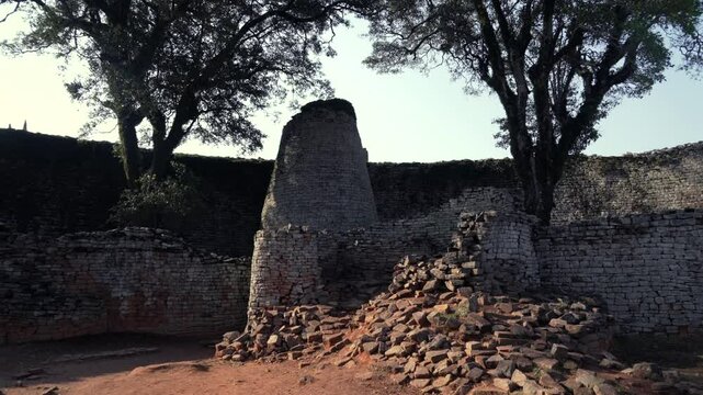 Inside view of Great Zimbabwe National Monument ruins