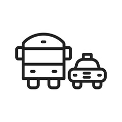 Public Transport icon vector image. Suitable for mobile apps, web apps and print media.