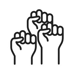 Protest icon vector image. Suitable for mobile apps, web apps and print media.