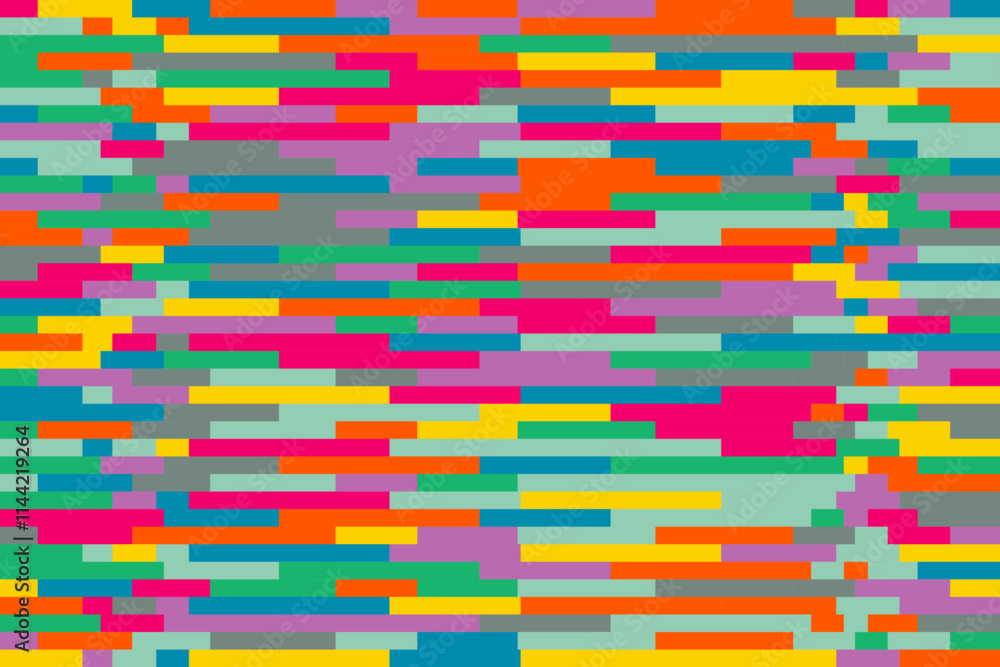 Poster seamless pattern with colorful rectangles. vector abstract background.