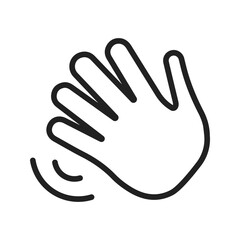 Obraz premium Waving Goodbye icon vector image. Suitable for mobile apps, web apps and print media.