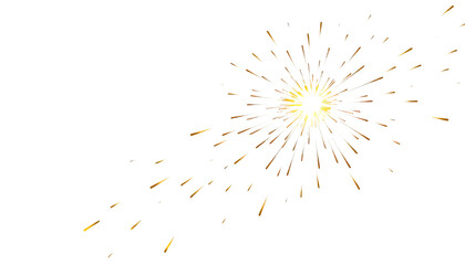 Golden Firework Texture with Thin Stroke Lines PNG Illustration