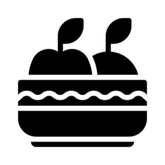 Fruit glyph icon