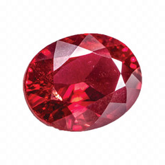 abstract 3d ruby stone in different colour style isolated on white background