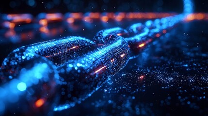 Animated Blockchain Path Symbolizing Transparent Financial Technology Concept